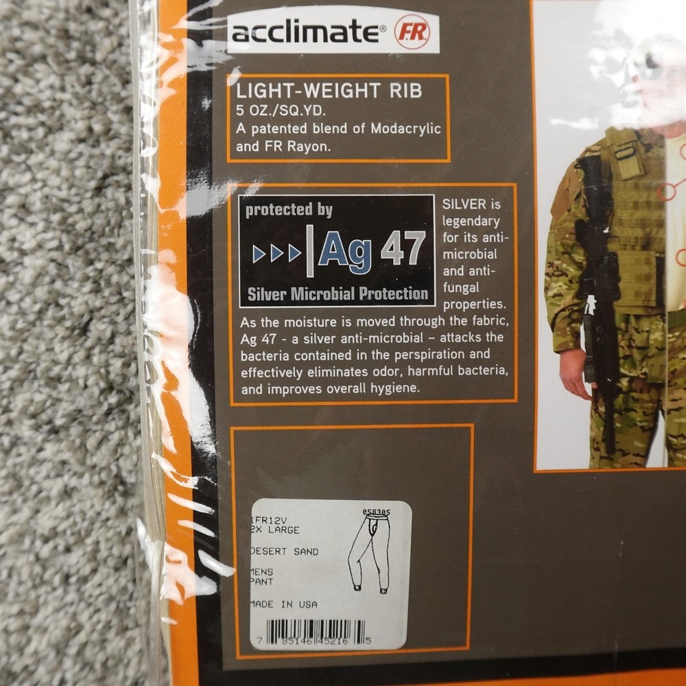 NEW XGO Flame Retardant Pants Mens 2XL Beige Thermal Base Layer Long Johns Army - Picture 4 of 8
